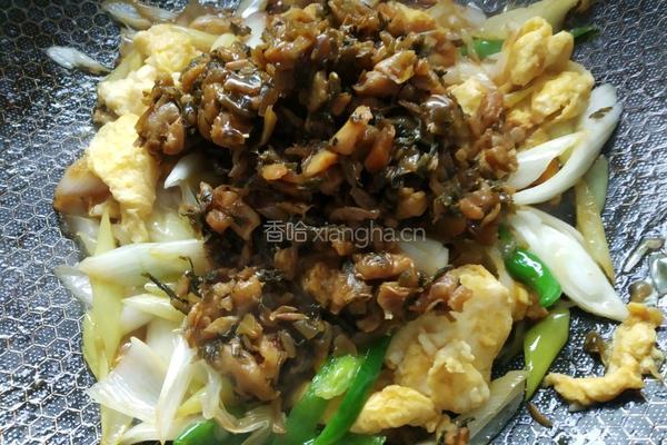 外婆菜大葱炒鸡蛋的做法图解10