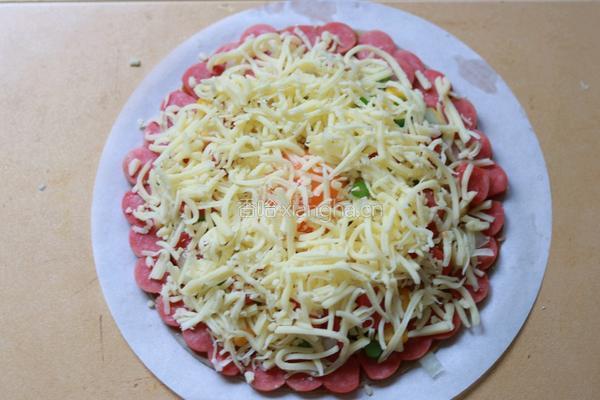 手抓饼鸡蛋披萨的做法图解8