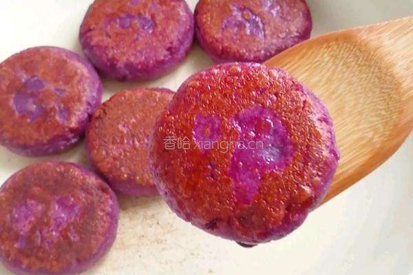 紫薯豆沙饼的做法图解8