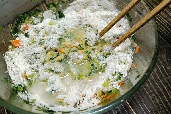 小白菜鸡蛋饼的做法图解5
