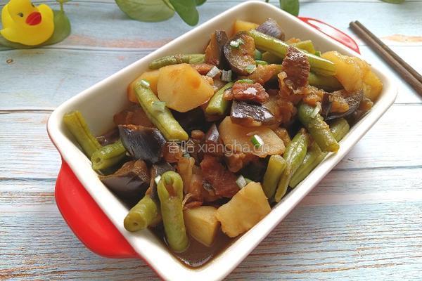 土豆茄子炖豆角的做法图解9