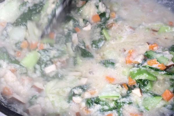 小白菜炖豆渣的做法图解7
