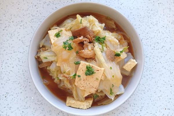 白菜炖豆腐的做法图解9