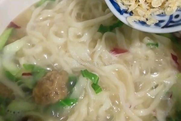 肉丸鸡蛋手擀面的做法图解8