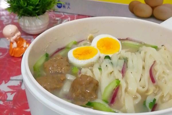 肉丸鸡蛋手擀面的做法图解12