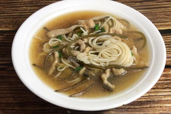 海带肉丝汤面的做法图解9