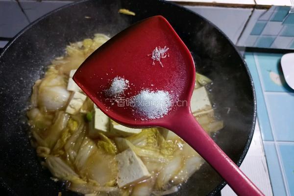 白菜炖豆腐的做法图解14