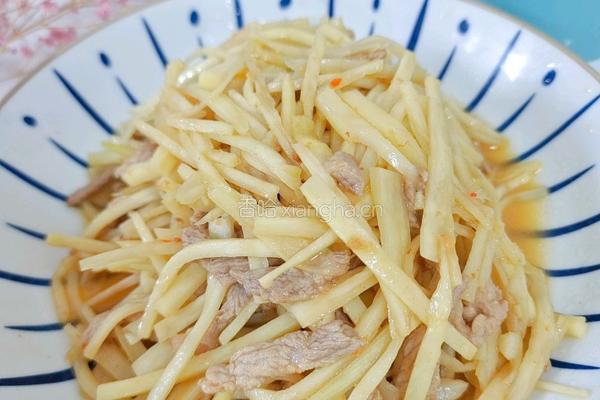 茭白炒肉的做法图解15