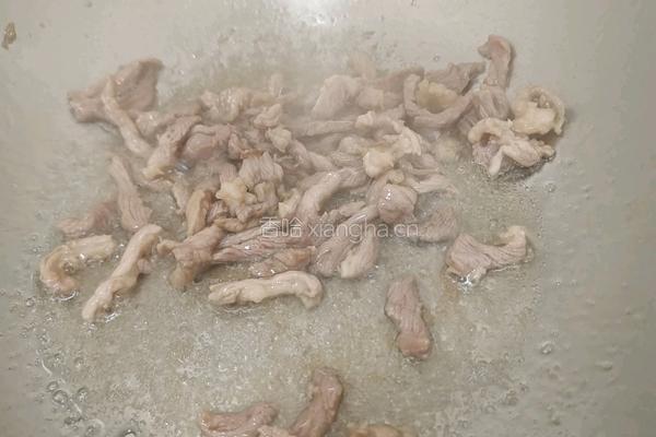 茭白炒肉的做法图解7