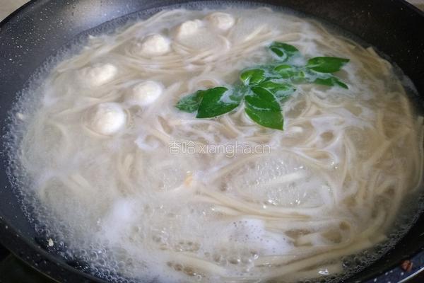 肉丸清汤面的做法图解4