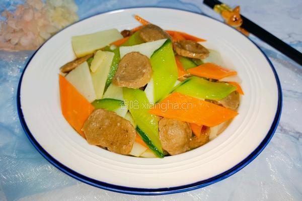 牛肉丸炒青瓜山药的做法图解9
