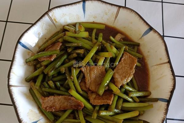 蒜苔炒肉的做法图解8