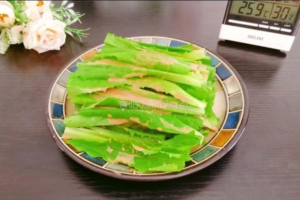 麻酱拌油麦菜