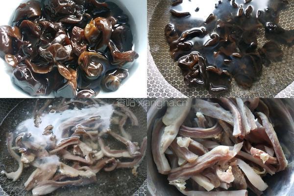 木耳白菜炒肚丝的做法图解2