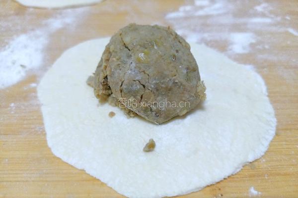 发面绿豆饼的做法图解7