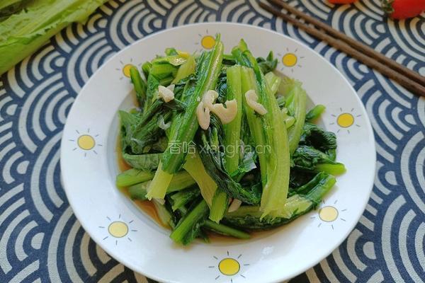 清炒油麦菜的做法图解1