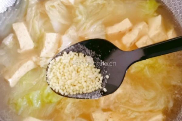 白菜炖豆腐的做法图解11