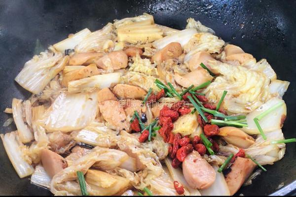 肉肠烧大白菜的做法图解9