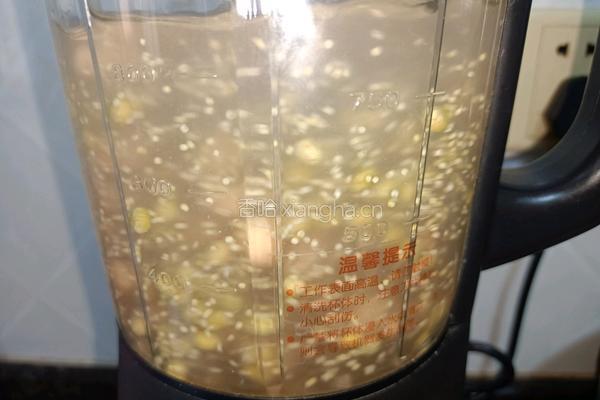 花生黄豆小米豆浆的做法图解5