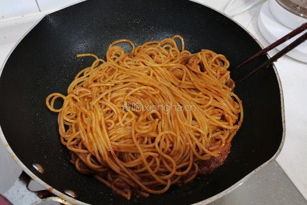 番茄肉酱意面的做法图解6