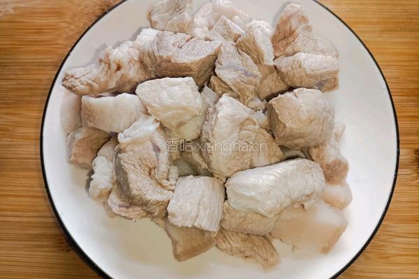 鹿茸菇烧腩肉的做法图解4