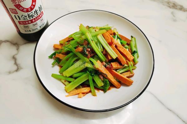 香干肉沫炒芹菜的做法图解6