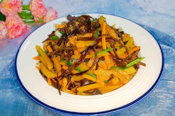 腩肉炒三丝的做法图解15