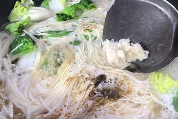 青菜肉丝汤面的做法图解6