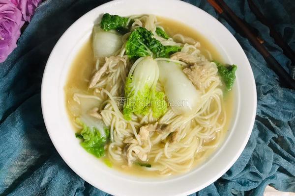 青菜肉丝汤面的做法图解8