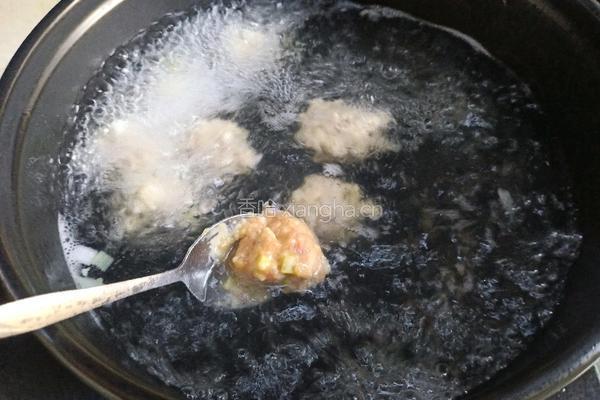 青菜丸子汤的做法图解10