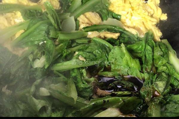 青菜蛋炒年糕的做法图解6