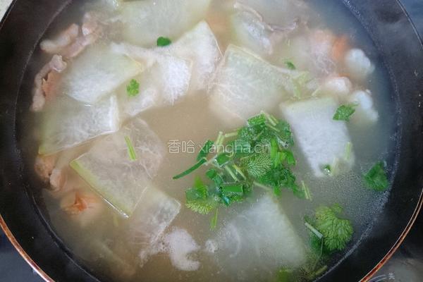 虾仁瘦肉冬瓜汤的做法图解10