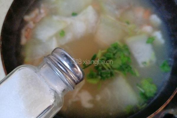 虾仁瘦肉冬瓜汤的做法图解11