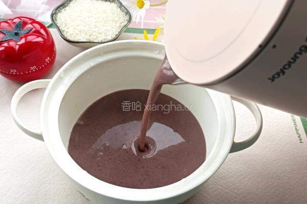 大米黑米米糊的做法图解12