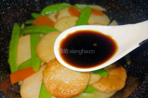 荷兰豆墨鱼饼的做法图解7