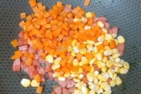 香肠时蔬焗饭的做法图解4