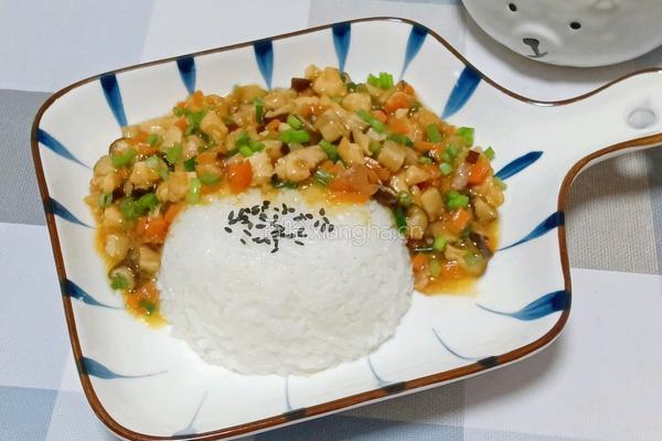 香菇胡萝卜鸡肉盖饭的做法图解15