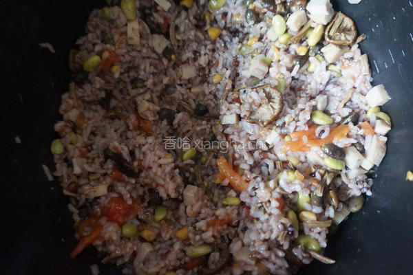  番茄杂粮菌菇焖饭的做法图解8