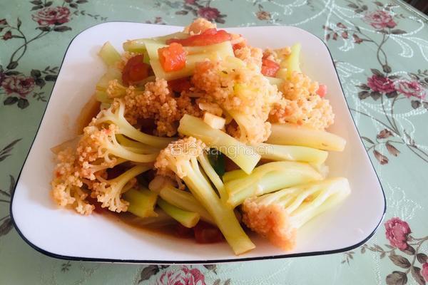 西红柿炒有机菜花的做法图解8
