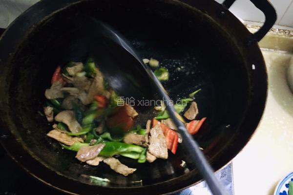 青蒜木耳炒肉片的做法图解5