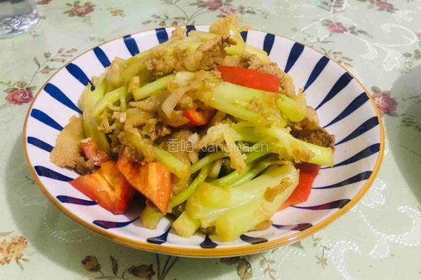 菜花炒肉片