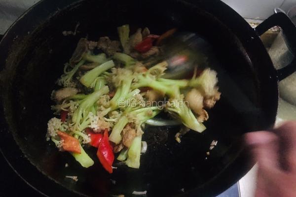菜花炒肉片的做法图解8
