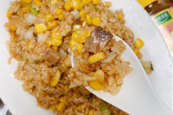 玉米烤肠炒饭的做法图解11