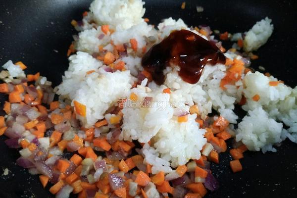 口蘑鸡蛋炒饭的做法图解10