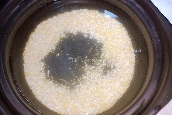 小米糯米粥的做法图解4