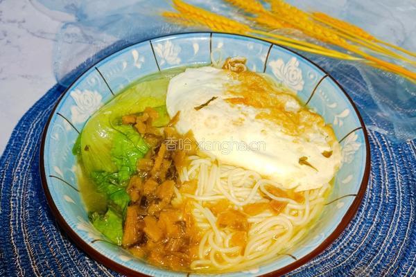 外婆菜鸡蛋汤面的做法图解12
