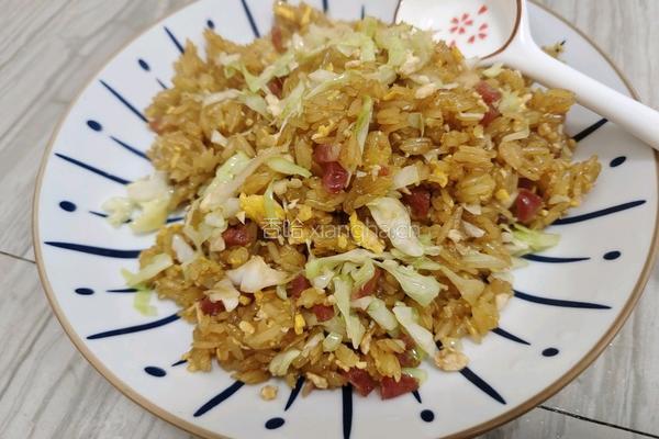 包菜炒饭的做法图解9