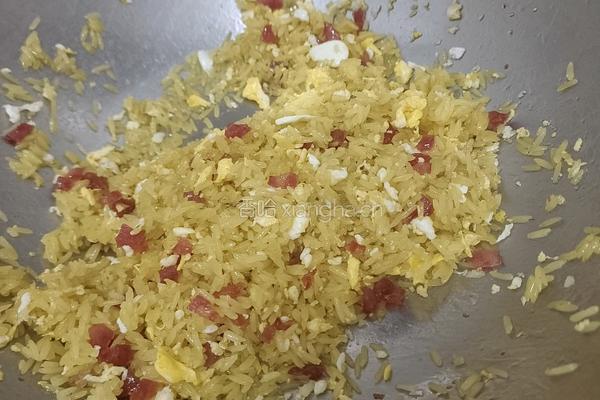 包菜炒饭的做法图解5