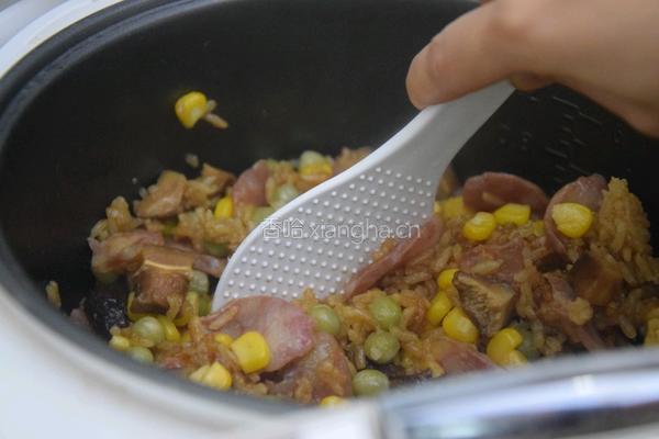 腊肠焖饭的做法图解9