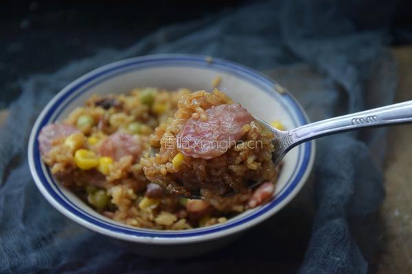 腊肠焖饭的做法图解10